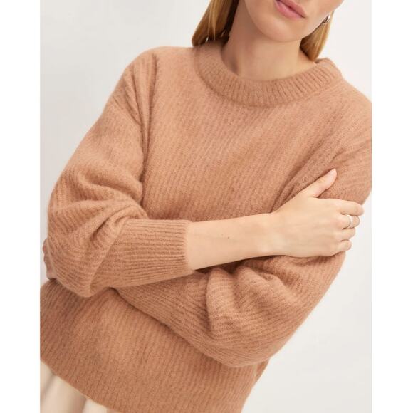 Everlane The Cocoon Crew in Alpaca Cardigans Medium Warm Tupe Tan - Picture 8 of 8